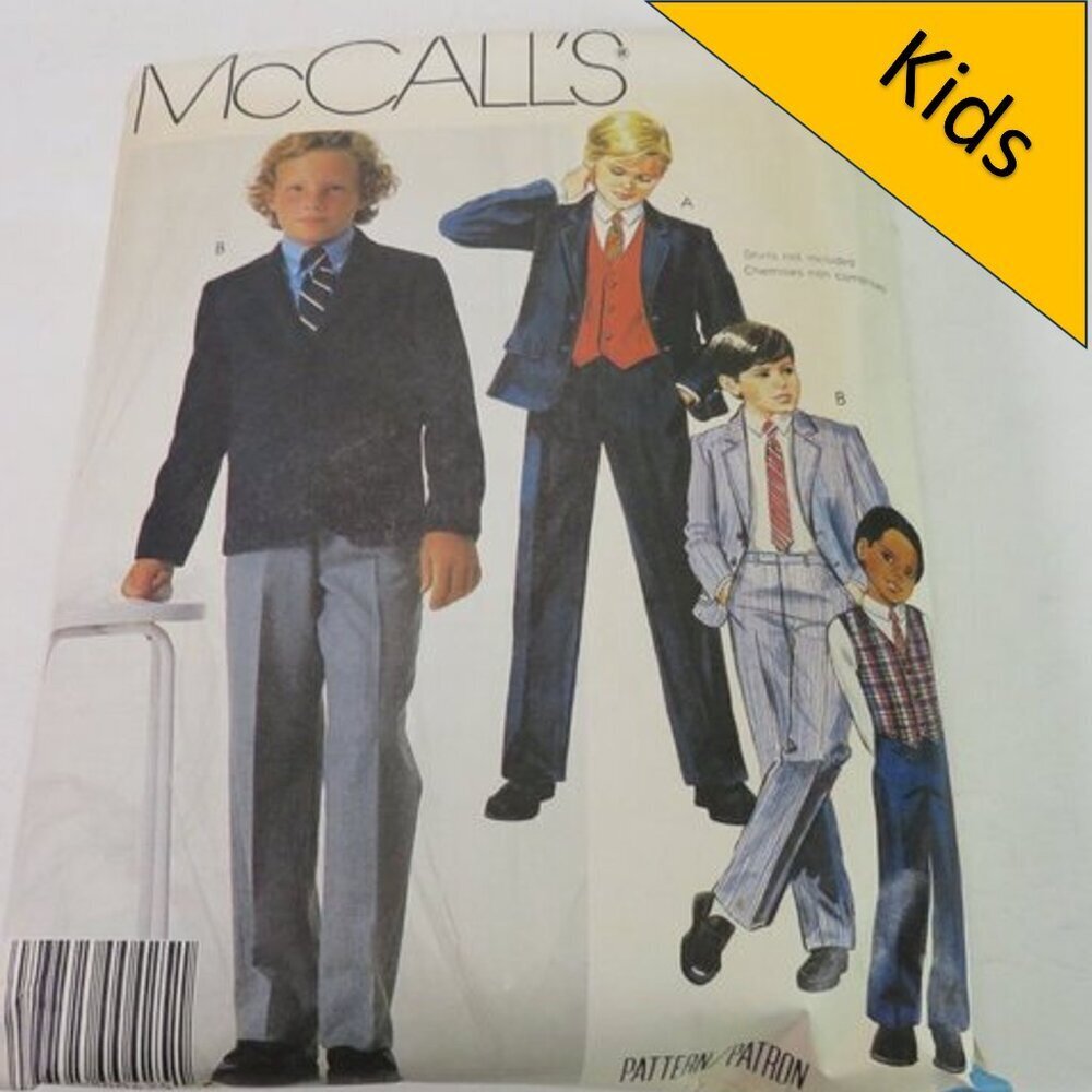 McCalls 2332 clothing pattern Kid Size 12 Jacket, Vest, Pants